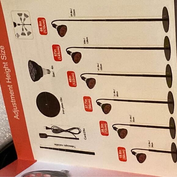 LED Red Light Telescopic Therapy Light 54 Watt - Picture 3 of 5